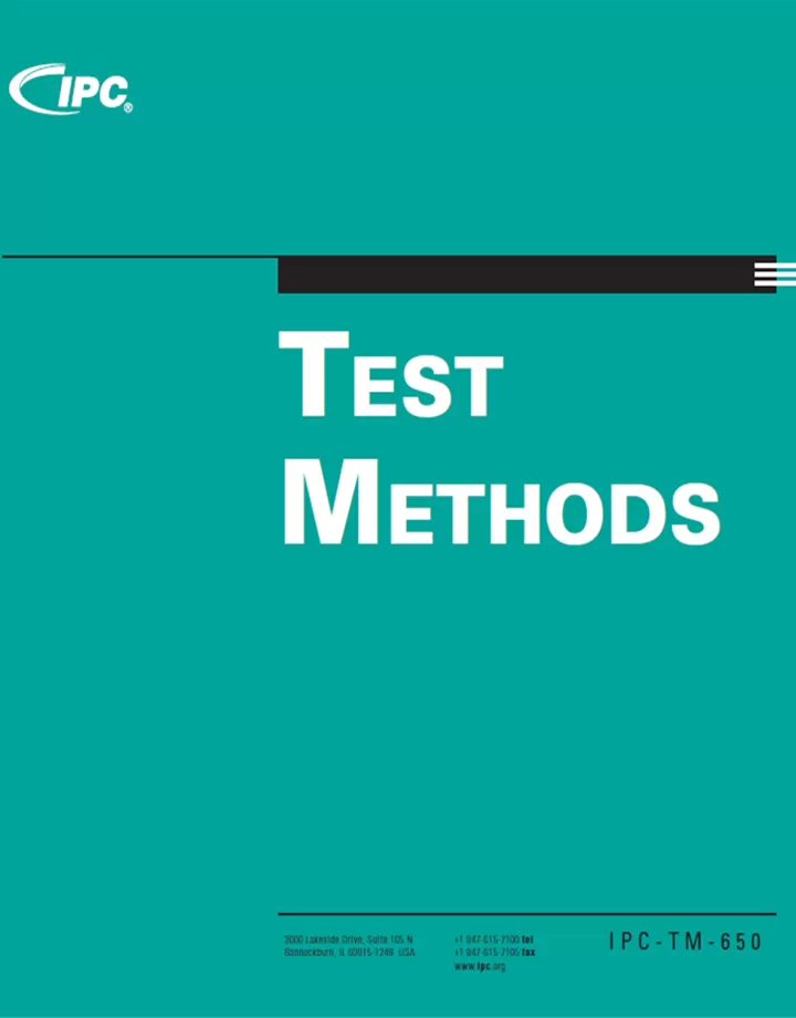 IPC-TM-650 Test Methods