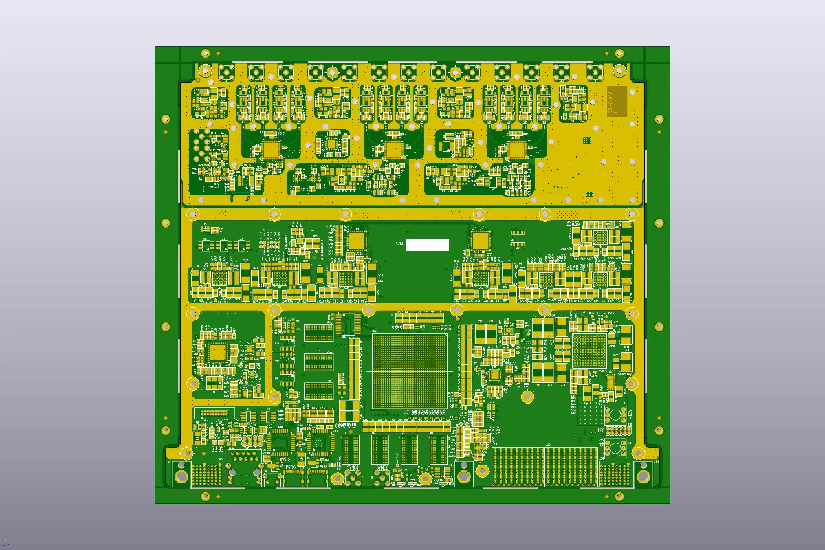 18-Layer TU883 2oz ENIG PCB  for High-Current Power Distribution Backplane
