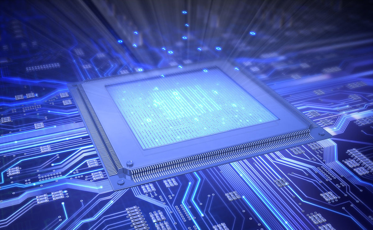 Semiconductor chip technology value concept